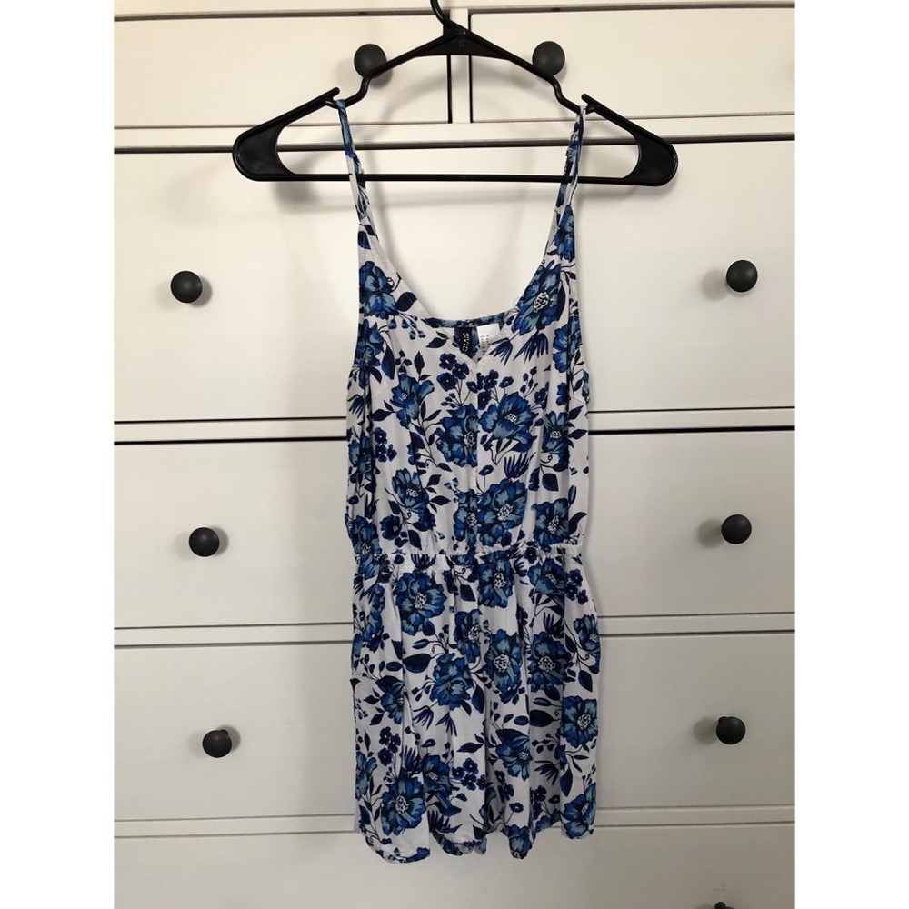 H&M Floral Romper with Pockets